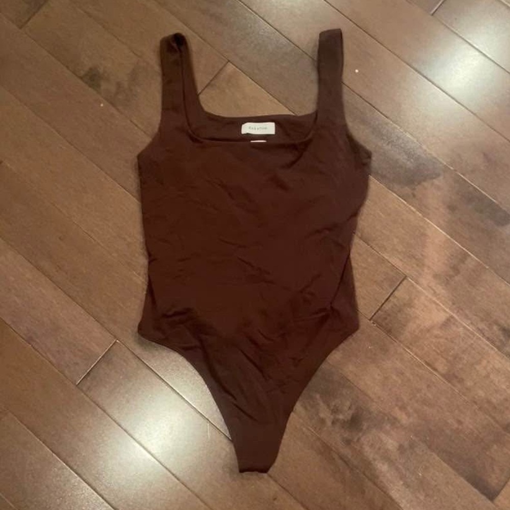 Babaton Chocolate Brown Bodysuit